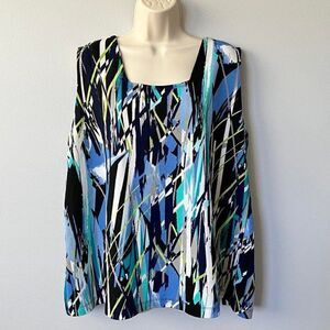 Liz Baker Woman Multi-Color Sleeveless Top Size 3X